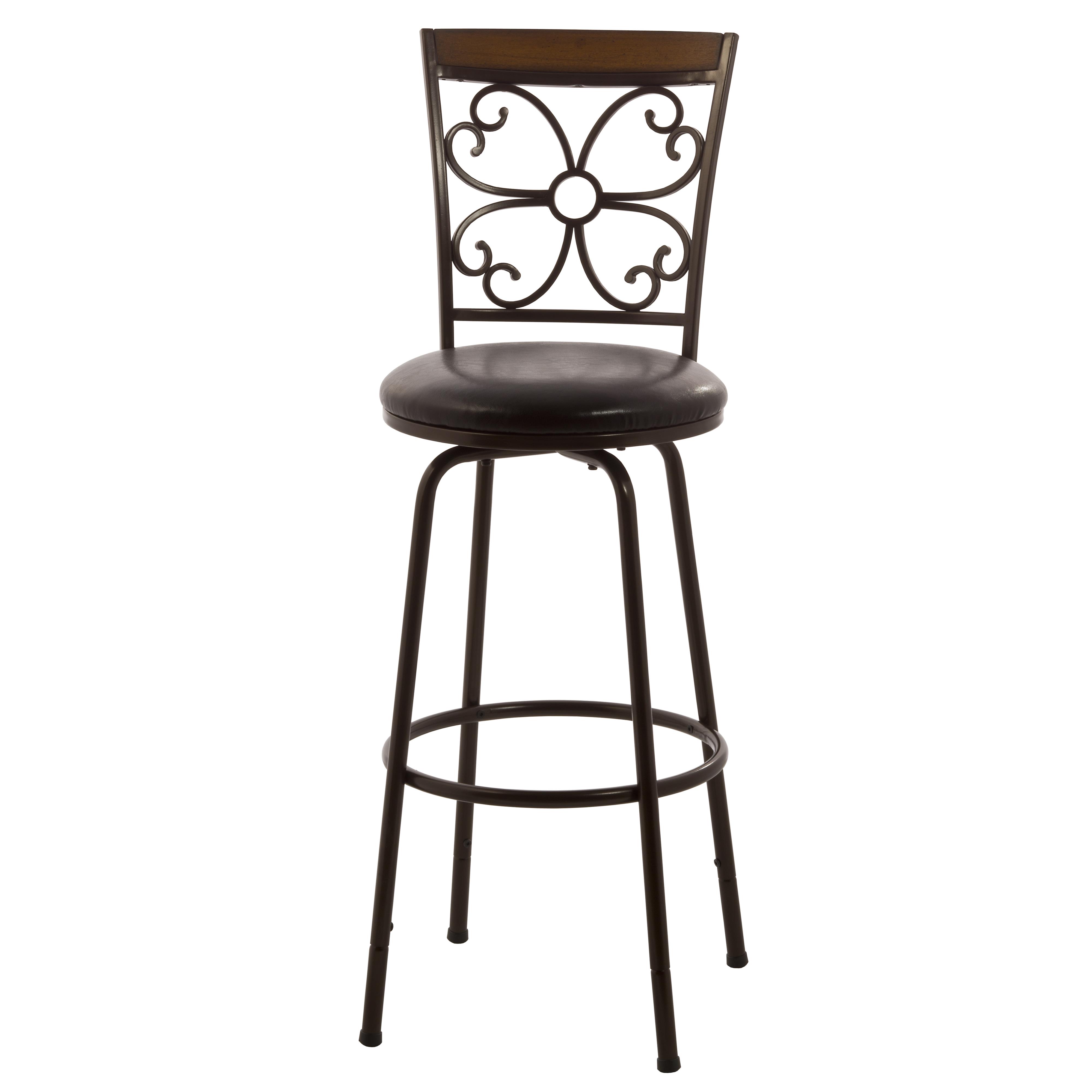 Hillsdale Metal Stools Garrison Swivel Counter/ Bar Stool with Scroll
